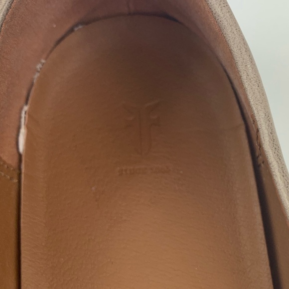 Frye Liz Woven Slip On Shoes Women’s 8.5 Light Gray Leather Flats Sneakers - Picture 4 of 7